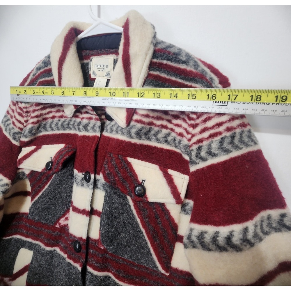 Forever 21 Women's Cozy Western Vibes Button-Up‎ Jacket Multicolor Size L - Picture 5 of 9